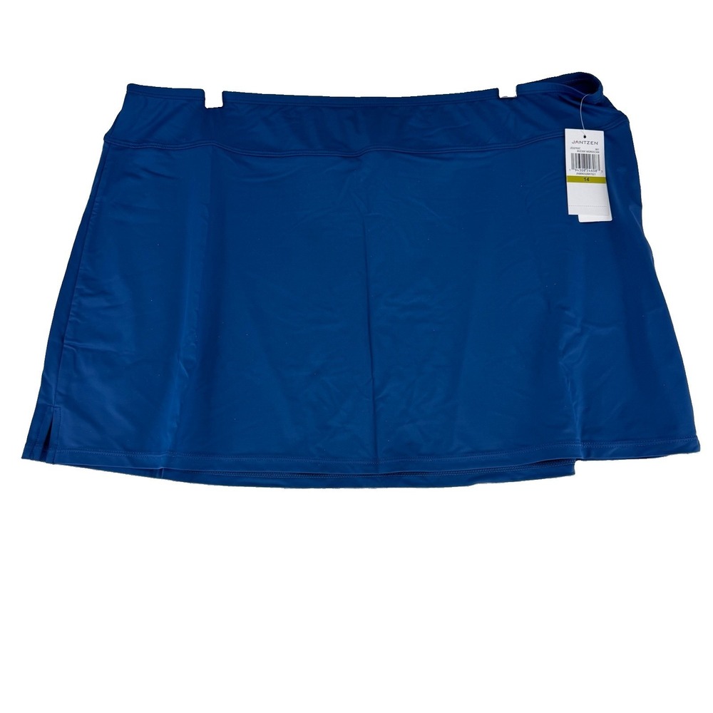 Jantzen Side Slit Swim Over Skirt Size 14 Regular Blue